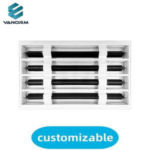 Hiện đại <span class=keywords><strong>AC</strong></span> Vent Bìa 14x8 trắng hợp kim nhôm nhựa không khí đăng ký lưới tản nhiệt cho Trần Tường sàn hình vuông cho văn phòng sử dụng - Product Image 2