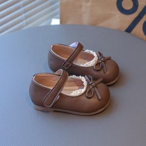 Chaussures pour filles, chaussures de princesse <span class=keywords><strong>à</strong></span> nœud papillon, printemps automne, antidérapantes, semelle souple, chaussures de marche - Product Image 6