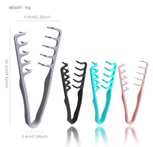 Peigne de massage en plastique en forme de <span class=keywords><strong>V</strong></span> prêt à être expédié, grande taille, pour hommes, pour les racines des cheveux, peigne moelleux, logo personnalisé, pince à frange, peigne de coiffure - Product Image 6