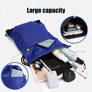 Bolsa con Cordón de Tela Oxford con Logotipo Personalizado, Bolsa de Gimnasio, Mochila Impermeable Lisa, Regalo Promocional, Bolsa Deportiva - Product Image 4