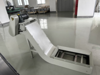 Collecteur de copeaux incliné en acier inoxydable pour machine-outil de levage automatique des déchets et de coupe