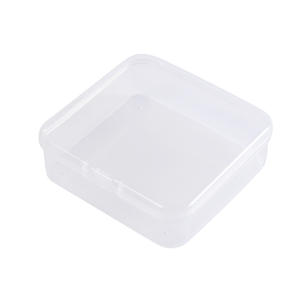 Caja de Almacenamiento Cuadrada Transparente de Plástico, 9X9X2.5Cm, Material PP con Tapa, para Piezas Pequeñas y Componentes de Ferretería, Ecológica - Product Image 1