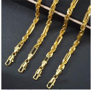 Collar de Moda de Alta Gama con <span class=keywords><strong>Cadena</strong></span> <span class=keywords><strong>Trenzada</strong></span> de Tres Capas, Simple y Personalizado, para Hombre y Mujer, 750, 18k, Accesorios - Product Image 6