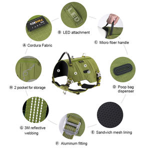 Truelove عاكس الكلب التكتيكي تتبع تسخير سترة لينة المواد قابل للتعديل ظهره دائم بالجملة تسخير الحيوانات الأليفة في المخزون - Product Image 2