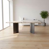 Nouvelles pieds de table de luxe en acier inoxydable poli sur mesure pour comptoirs en granit et marbre
