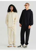 Sweat à capuche ample et surdimensionné en coton 100% de haute qualité, 330g, imprimé, avec poche, anti-rétrécissement, anti-boulochage, style vintage américain