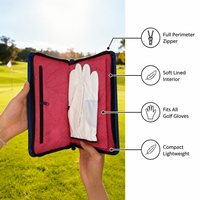 Étui à gants de golf avec fermeture éclair, pochette étanche pour accessoires de golf, sac pour sacs de golf et clubs, vente en gros, logo personnalisé
