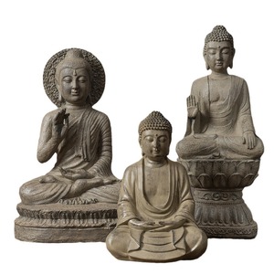 環境に優しい仏像禅装飾置物釈迦牟尼仏樹脂工芸品リビングルーム＆エントランスホール用東南アジアスタイル - Product Image 1