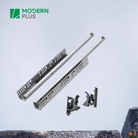 Glissières de tiroir à extension complète 450 mm, robustes, à fermeture amortie, pour meubles de cuisine