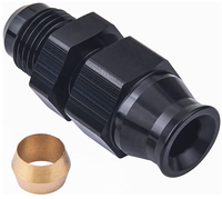 Adaptateur de Compression de raccord de Tube de carburant en aluminium noir 6AN mâle à 3/8 Hardline