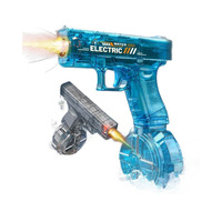 LEZA BABY Vente en gros – Nouveau style, 2 couleurs, pistolet à eau électrique transparent, jouet lanceur d'eau automatique avec lumière