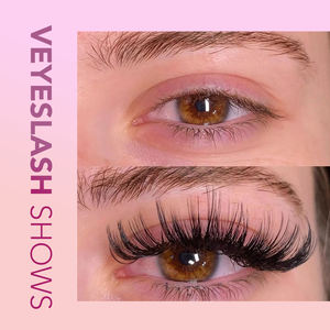 VEYES Plus Tray 8D 10D 12D 14D Volume Extensions de cils en cachemire noir foncé Marque privée russe Extension de cils éventails préfabriqués - Product Image 6