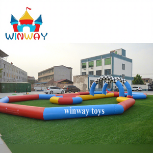 Piste gonflable en PVC Winway pour course de karting, piste durable et re-gonflable, capacité de 500 kg pour les événements en plein air, divertissement - Product Image 1
