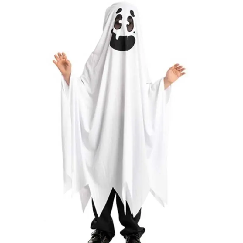 Ghost Children Halloween trang phục ma trang phục nam trang phục biểu diễn CHA mẹ-con t trang trí áo choàng ma Trắng