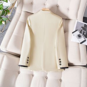 Women's Blazer Beige Slim Fit Anti-Wrinkle Formal Business Top Spring Style - Product Image 4