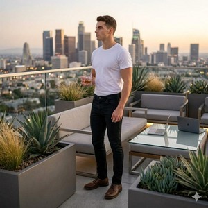 <b>Men</b> Vintage High Quality Classic Jeans Original Casual Skinny <b>Stretch</b> Jeans Outdoor <b>Men</b> HIGH STREET Jeans Pant - Product Image 1