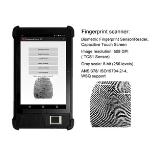 HF-FP08 Huifan Tech HFSecurity Biometric Fingerprint Android 9.0 Handheld PDA Terminal 4G 8 Inch Rugged Fingerprint Tablet