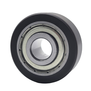 Poulie à roulement plat recouverte de plastique, roue de guidage en nylon, rouleau à roulement en silicone résistant aux hautes températures - Product Image 1