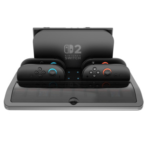 Station de charge Switch 2 avec stockage pour 10 jeux |   Support de charge pour console Switch 2 et 4 Joy-Con - Product Image 1