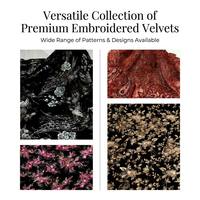 Tissu en velours Burnout, nylon tissé, viscose, imprimé floral Paisley, semi-transparent, avec perles, velours Devoré floral pour Kaftan Abaya