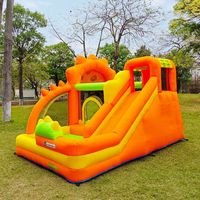 Château gonflable commercial portable avec toboggan combiné, aire de jeux gonflable pour enfants avec souffleur