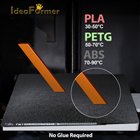 Ideaoghts baru Hotbed dua sisi Cold Rolled plat dilapisi 257x257mm hitam 216g untuk Bambu Lab X1 P1P A1 Series