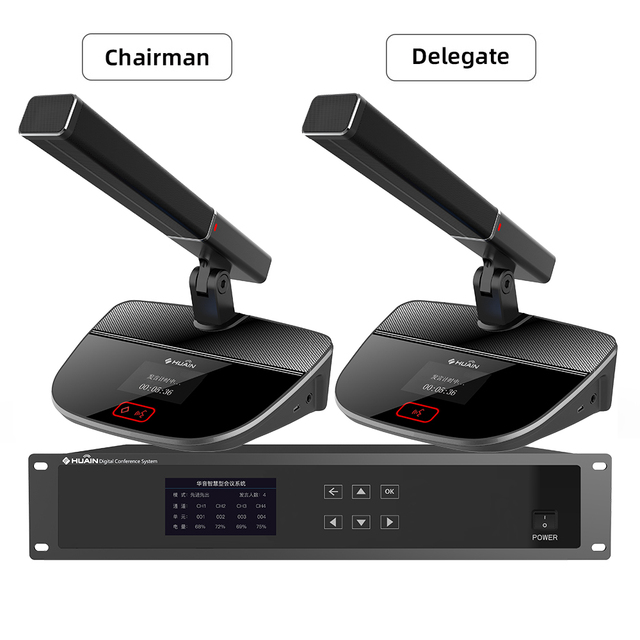Professional Audio Conference System 2.4G Desktop Wireless Conference Microphone Noise Cancelling Lightweight Design Metal