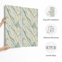 Panneau mural en PVC marbré, fabrication directe usine, 2 mm, revêtement UV, veinage doré, taille personnalisée OEM, vente en gros, panneau mural intérieur pour hôtel