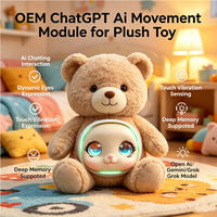 OEM Gemini AI, Partenaire d'éveil et de croissance parent-enfant intelligent et parlant, Poupée en peluche vibrante rechargeable avec expression dynamique des yeux et fonctions profondes