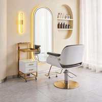 Nouveau fauteuil de coiffure moderne de luxe avec miroir pour salon de beauté, idéal pour les femmes