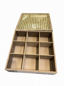 Tùy Chỉnh Thiết Kế Lạ Mắt Quảng Trường Tự Nhiên Cổ Điển Mây Máy Tính Để Bàn Trà Bằng Gỗ Hộp Đóng Gói Với Nắp - Product Image 4