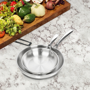 Casserole classique en acier inoxydable 3 plis de 18-32 cm, écologique, ultra-durable, résistante au four et au lave-vaisselle, idéale pour la cuisson au rôtissage et non toxique - Product Image 2