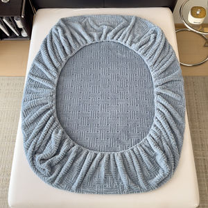 Juego de Ropa de <span class=keywords><strong>Cama</strong></span> de Franela de Alta Densidad, 3 Piezas, Terciopelo Suave, Sábanas de Terciopelo Coral para Invierno, Juego de Sábanas Ajustables - Product Image 6