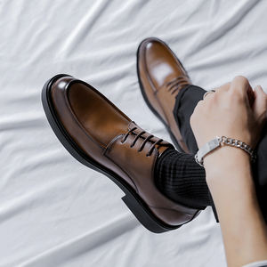 Zapatos de Vestir de Cuero Negro para Hombre, Estilo Moderno, Transpirables, Talla 46, para Oficina y Negocios, 2025 - Product Image 4