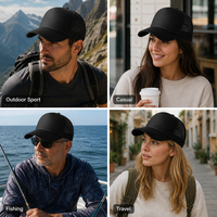 Casquette de baseball unisexe personnalisable avec logo, visière en mousse, dos en maille, fermeture snapback, broderie, vente en gros, OEM, faible MOQ