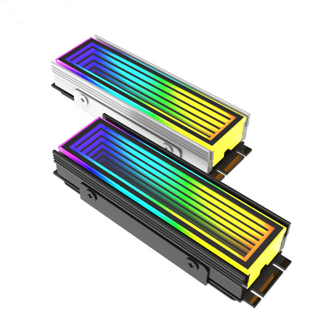 Asiahorse M.2 Aluminum Heatsink for PCIe NVMe SSD 2280 ARGB Lighting 5V Computer Use