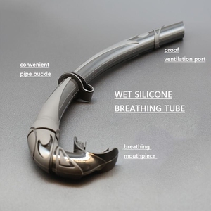 Tubo per Snorkeling Pieghevole all'Ingrosso, Comodo Tubo Respiratorio in Silicone, Boccaglio a <span class=keywords><strong>Tenuta</strong></span> Forte per Apnea - Product Image 5