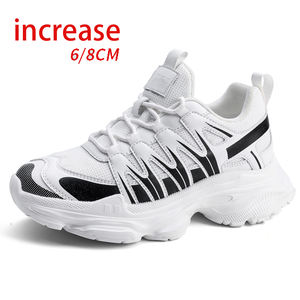 Baskets décontractées homme printemps-été respirantes basses grande taille avec talonnette invisible rehaussante et semelle épaisse style Dad Shoes - Product Image 1