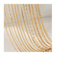 Colliers en acier inoxydable plaqué or 18 carats PVD imperméable à l'eau avec chaîne torsadée en os de serpent croisé pour filles et femmes