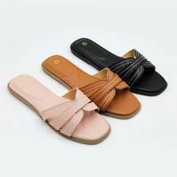 Services Personnalisés Nouveautés Mode Sandales Plates pour Femmes et Dames Chaussures d'Été Décontractées à Bout Ouvert