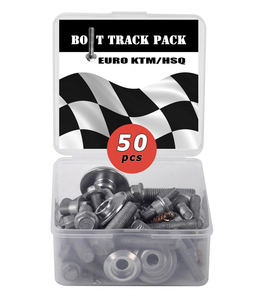 Euro Bolt Hardware Track Pack 50pcs pour <span class=keywords><strong>KTM</strong></span>/HSQ <span class=keywords><strong>SX</strong></span> EX EXC moto <span class=keywords><strong>Mini</strong></span> kits de boulons métriques kit de matériel de boulon dirt bike - Product Image 1