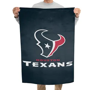 Mẫu có sẵn hai mặt ĐộI Logo tùy chỉnh NFL Kansas-City-chiefs dọc cờ houston-texans