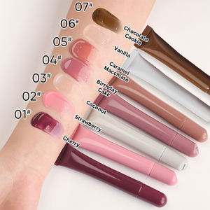 ลิปกลอสเชอร์รี่สีชมพูเพปไทด์ลิปกลอสลิปมันสีแต่งหน้าลิปบัตเตอร์บาล์มบำรุงความชุ่มชื่นบีบหลอดโลโก้ส่วนตัว - Product Image 2