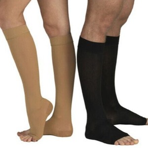 Calcetines de Compresión Deportivos, Color Sólido, Hasta la Pantorrilla, Punta Abierta, Tubo Medio, Uso Profesional - Product Image 2