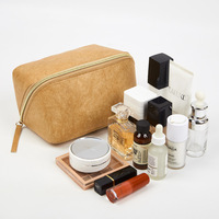 Étui à cosmétiques écologique imperméable en papier DuPont, grande capacité, simple, personnalisable pour les voyages