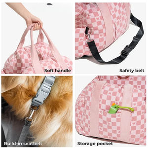 Asiento de Coche Portátil para Perros, Control Central, Antideslizante, Transportín para Perros, Caja Elevadora de Seguridad para Reposabrazos de Coche, Cama para Perros Pequeños y Gatos, Viajes - Product Image 6