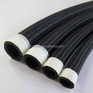 Selang Fleksibel Berlapis Nilon Hitam CPE Karet dengan Jalinan Baja Tahan Karat SAE J1532 untuk Otomotif AN4 AN6 AN8 AN10 AN12 AN16 AN20 - Product Image 4