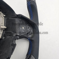 Produits personnalisés en cuir perforé Volant en fibre de carbone pour volant de voiture Dodge Challenger