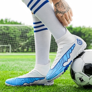 Nouvelles Chaussures de Football Unisexe à Tige en Mesh Tendance Mode Montantes Crampons <span class=keywords><strong>SG</strong></span> pour Terrains Gazonnés et Extérieurs Futsal - Product Image 5
