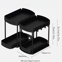 Étagère de rangement de cuisine à double couche coulissante sans perforation pour assaisonnements, multifonctionnelle, pour comptoir, vente en gros